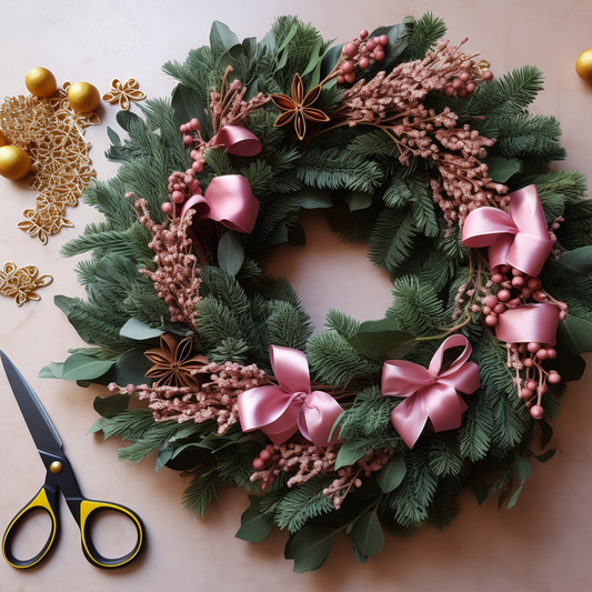 Sip and Craft: Christmas Wreath Making Workshop with Mince Pies and Mulled Wine - Saturday 16th December 2023 - 11am  - 1pm
